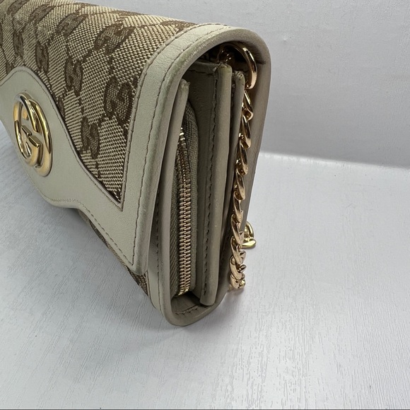 Gucci Beige and Gold Chain Wallet Automatic Gucci - Picture 8 of 14